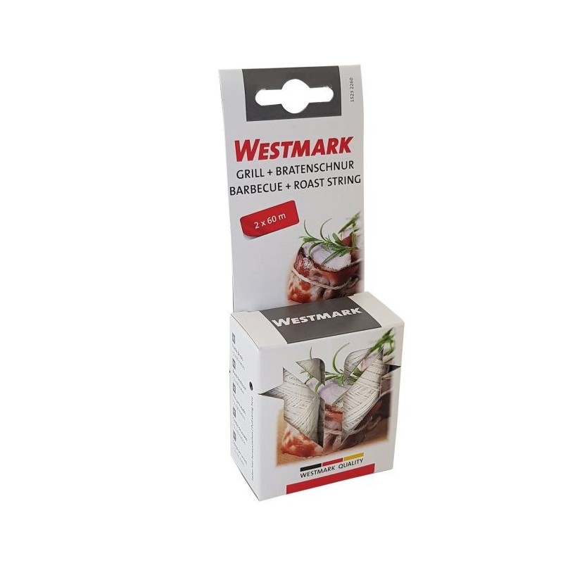 Ficelle à rôtir Westmark 2 rouleaux de 60 mètres blanc