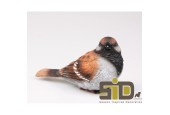 Tuinbeeld Vogel mus M 14,5x6,5x8,5cm