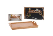 Plateau petit-déjeuner pour lit avec pieds pliables env.50x30cm