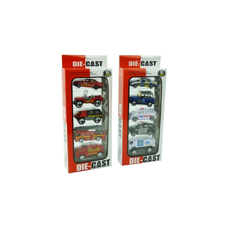 Modelsportautootjes DieCast 1:87 pak a 5 stuks. Assorti samenstelling. 4 verschillende samenstellingen.