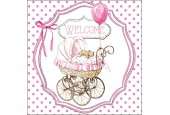 Ambiente Servetten 25x25cm Welcome pink