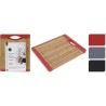 Planche à découper Bambou 27x22cm avec manche en plastique, disponible en 3 couleurs différentes