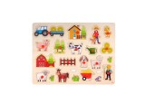 Puzzle ferme en bois 40x30 cm