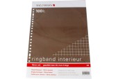 Reliure à anneaux Vérone intérieure A4 23 anneaux carrés 10mm 100 feuilles