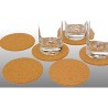 Dessous de verre 6pcs en liège environ 10cm