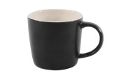 Koffiemok mat zwart/ wit inside Ø8,7x8cm