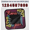 Paperdreams Huldeschild neon 50 cm  - Blanco