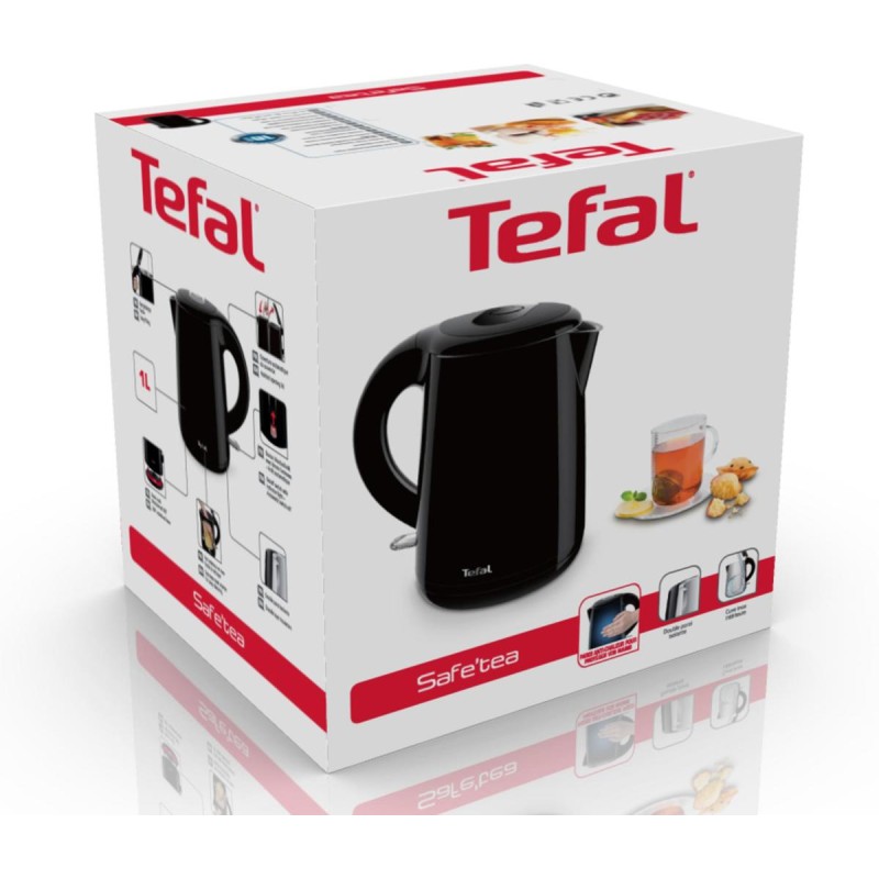 Tefal Safe&apos;tea Waterkoker 1L Zwart 1800W