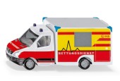 siku 1536, Ambulance, métal/plastique, rouge/jaune/blanc, utilisation polyvalente, voiture jouet pour enfants