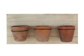 Étagère à plantes en bois avec 3 pots 46x10,5x20cm