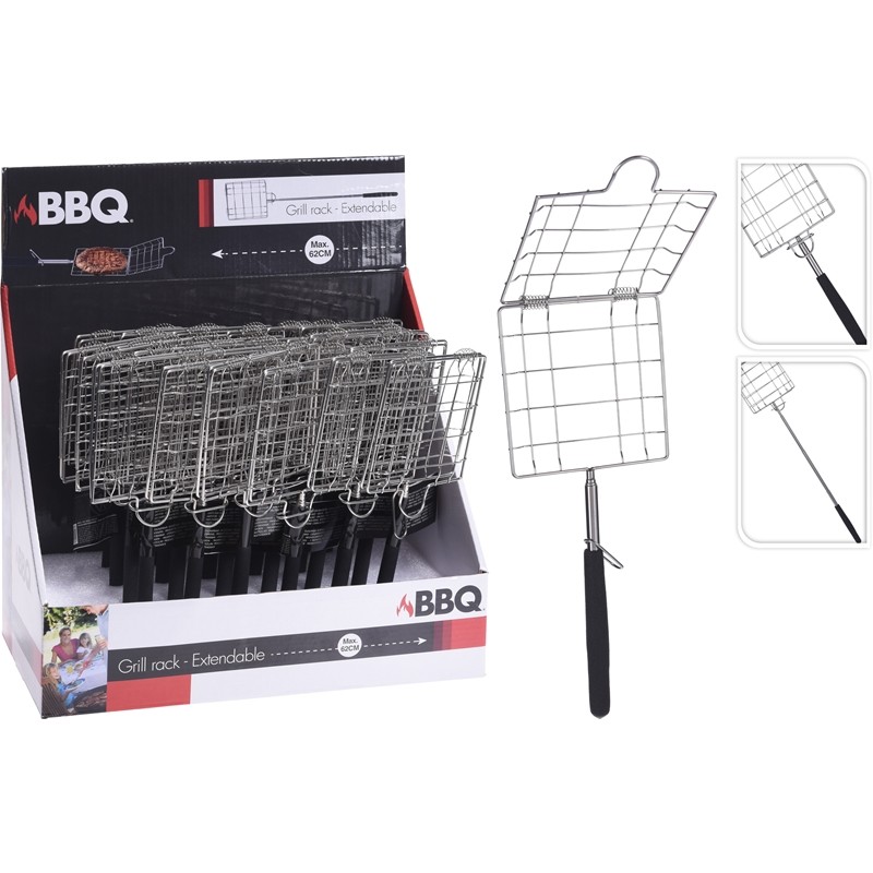 Grillrek uitschuifbaar handvat
