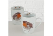 Boltze Home Tasse Robin 330 ml Porcelaine naturelle
