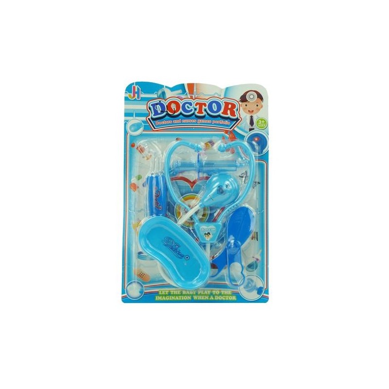 Set de médecin avec lumière et son bleu