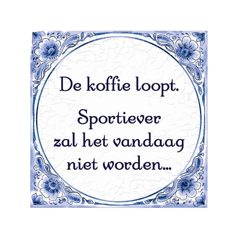 Paperdreams Tile delft bleu - Le café coule