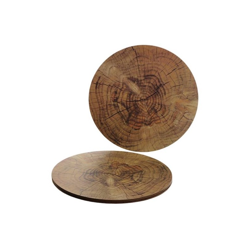 Placemats boomstam kurk Ø38cm pak a 6 stuks