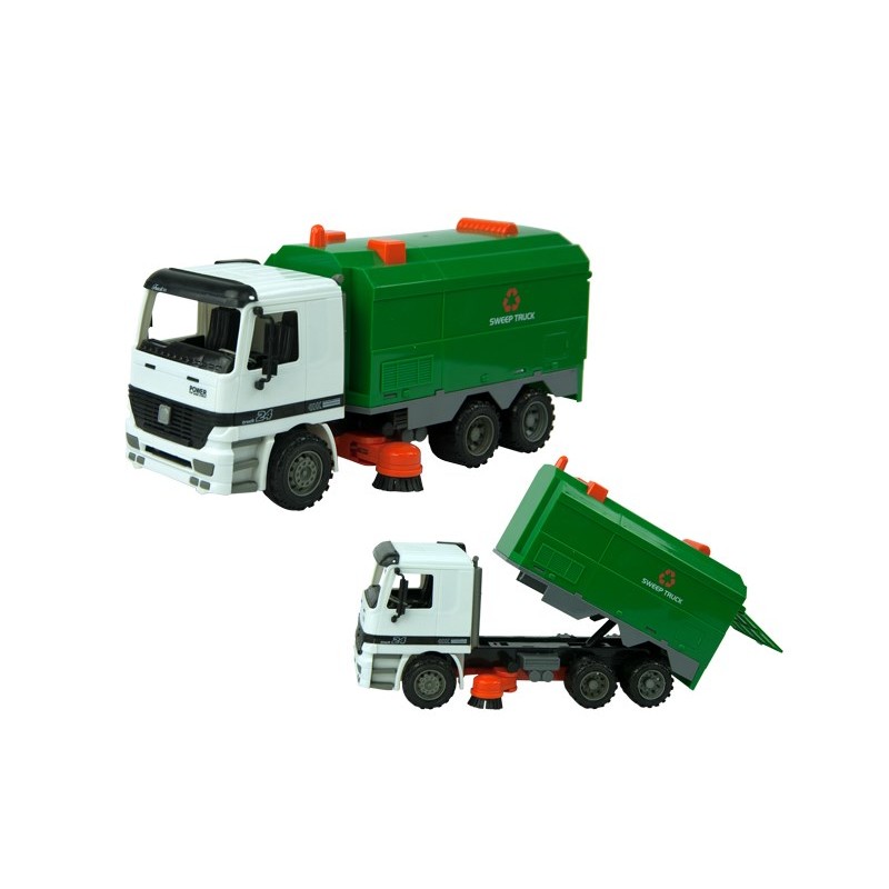 Balayeuse 36cm vert/blanc en jardinière