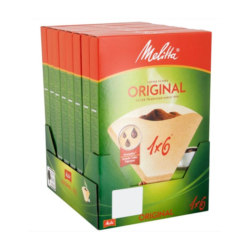 Melitta Koffiefilters 1x6 40stuks.Verpakking Van 8 Dozen (8 Doos A 40 Stuks)